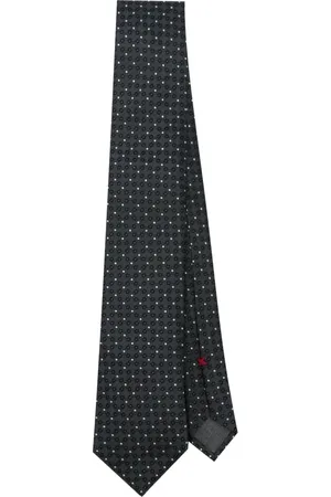 Brunello Cucinelli Tilbehør, Herre, Sort, ONE SIZE, Elegant Piombo Silkeslips