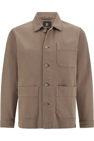 Boggi Milano Jakke, Herre, Brun, M, Bomuld, Work Shirt Jacket