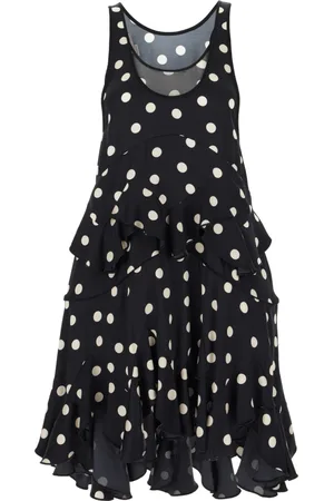Stella McCartney Kjole, Dame, Flerfarvet, 2XS, Polka-Dot Kjole med Flæser