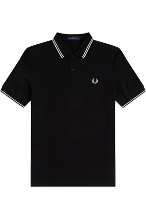 Fred Perry Top, Herre, Sort, XL, Bomuld, Slim Fit Twin Tipped Polo
