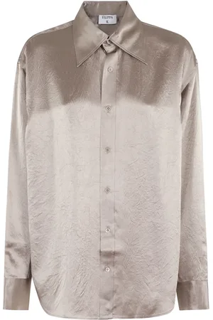 Filippa K Bluser & Skjorter, Dame, Brun, 3XS, Bomuld, Crinkle Skjorte