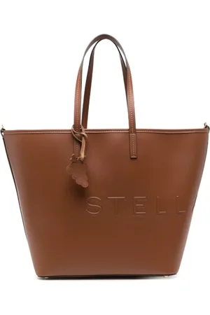 Stella McCartney Taske, Dame, Brun, ONE SIZE, Læder, Monogram Tote Bag med slanke hanke