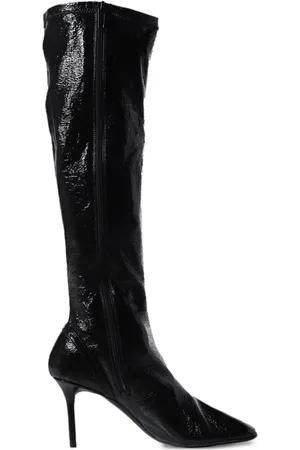 Courrèges Sko, Dame, Sort, 36 EU, Bomuld, Oblique Zipped Strap Støvler