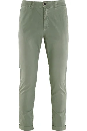 Bomboogie Bukser, Herre, Grøn, W31, Bomuld, Stribede Gabardine Chino Bukser
