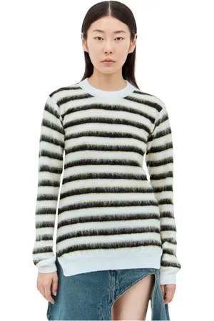 Marni Strik, Dame, Flerfarvet, XS, Uld, Stribet uldsweater