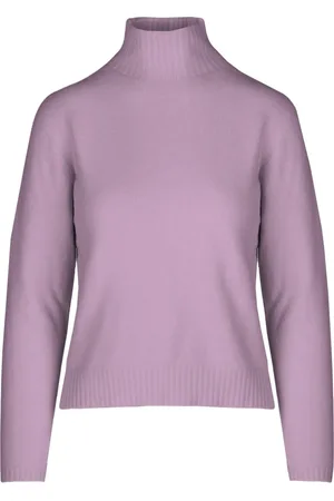 Bomboogie Strik, Dame, Lilla, M, Uld, Varm og stilfuld højhalset sweater