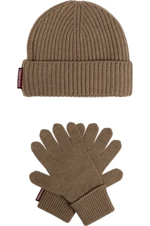 Dsquared2 Tilbehør, Dame, , ONE SIZE, Uld, Hat og handskesæt