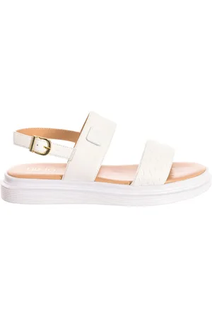 Liu Jo Sko, Dame, Hvid, 36 EU, Originale Sandaler med Rund Tå