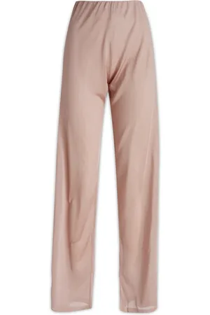 Maison Margiela Bukser, Dame, Lyserød, XS, Wide Leg Bukser – Løft Din Stil