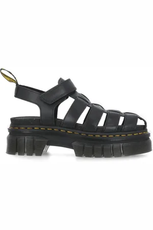 Dr. Martens Sko, Dame, Sort, 40 EU, Læder, Ricki Fisherman Sandaler