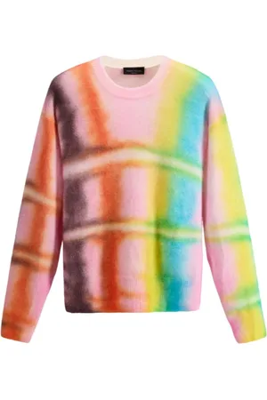 Roberto Collina Strik, Dame, Flerfarvet, M, Cashmere, Multifarvet Pullover Comfortable Fit T-Shirt
