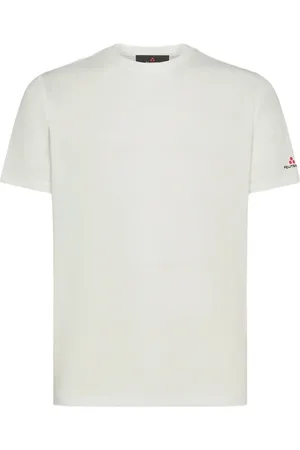 Peuterey Top, Herre, Hvid, 2XL, Bomuld, Broderet Logo Silke Bomuld T-shirt