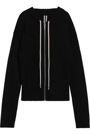 Rick Owens Strik, Herre, Sort, M, Kort Cardigan Sweater