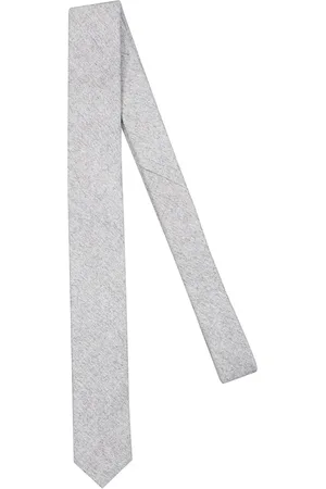 ELEVENTY Tilbehør, Herre, Grå, ONE SIZE, Cashmere, Silke Cashmere Slips Håndlavet Tekstur