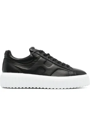 Hogan Sko, Herre, Sort, 44 EU, Læder, Stripes Sneakers