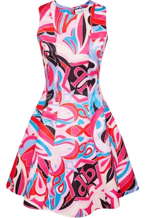 Philipp Plein Kjole, Dame, Flerfarvet, S, Polyester, Farverig Mini Duchesse Kjole