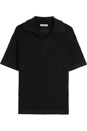 Jil Sander Top, Herre, Sort, M, Bomuld, Sorte Polo T-shirts og Polos