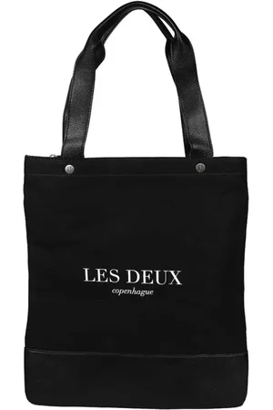 Les Deux Taske, Herre, Sort, ONE SIZE, Bomuld, Canvas Tote Taske med Lynlåslukning