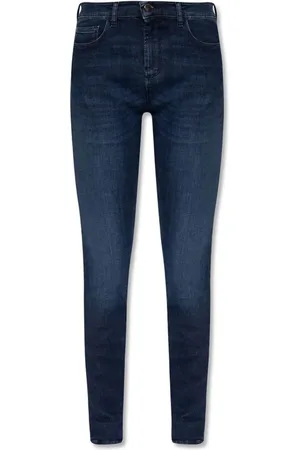 Emporio Armani Jeans, Dame, Blå, W27, Denim, Skinny Fit Denim Jeans