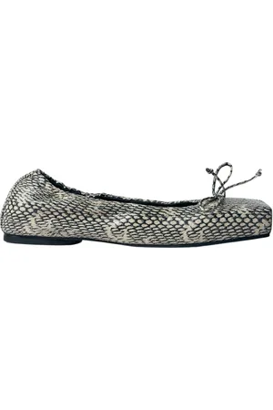 Jacquemus Sko, Dame, , 37 EU, Læder, Tekstureret læder ballerina flats med bue