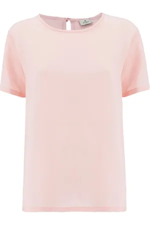 Etro Top, Dame, Lyserød, L, Uld, Crewneck T-Shirt