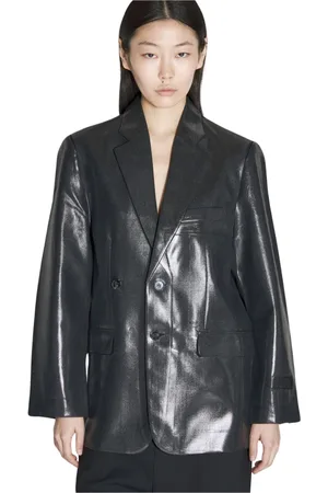 Maison Margiela Jakke, Dame, Sort, XS, Uld, Coated Suit Blazer