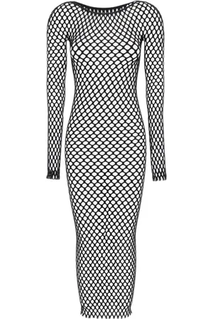 Roberto Cavalli Badetøj, Dame, Sort, ONE SIZE, Sort Strik Badedragt Cover-Up