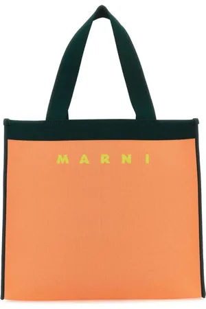 Marni Taske, Herre, Flerfarvet, ONE SIZE, Uld, To-farvet Jacquard Shoppingtaske
