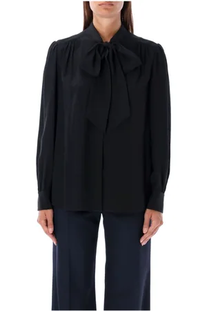 Chloé Bluser & Skjorter, Dame, Sort, S, Uld, Lavallier Silk Shirt