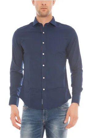 Emporio Armani Skjorte, Herre, Blå, M, Bomuld, Blouses Bluser