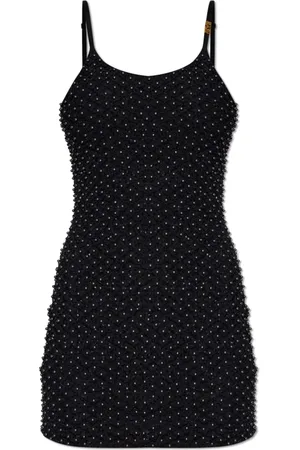 VERSACE Kjole, Dame, Sort, 2XS, Uld, Kort kjole med applikationer