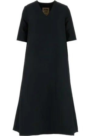 UMA WANG Kjole, Dame, Sort, S, Polyester, Slate Polyester Apostle Kjole