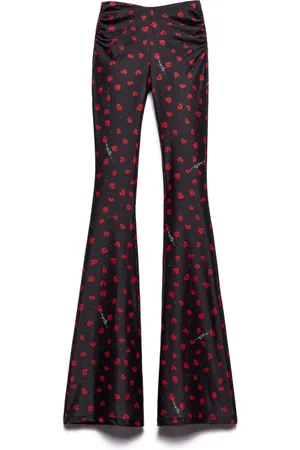 ANIYE BY Bukser, Dame, Flerfarvet, S, Polyester, Leila Flare Bukser med All-Over Print