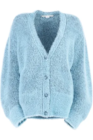 Stella McCartney Strik, Dame, Blå, S, Uld, Uldblanding Strik Cardigan