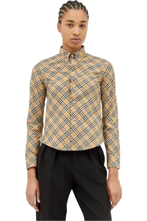 Burberry Bluser & Skjorter, Dame, , S, Bomuld, Klassisk ternet bomuldsskjorte