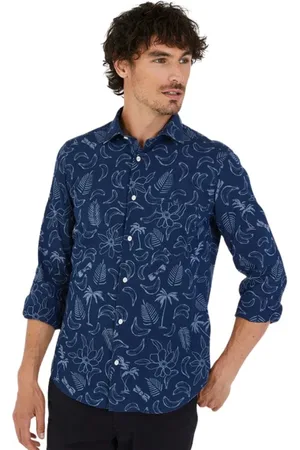 Eden Park Skjorte, Herre, Blå, M, Exotic pattern Skjorte