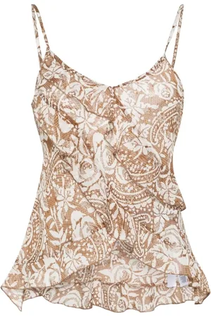 Liu Jo Top, Dame, Flerfarvet, L, Asymmetrisk flæse top