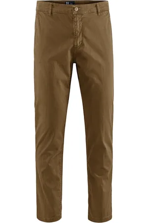 Bomboogie Bukser, Herre, Brun, W33, Bomuld, Slim Fit Stretch Bomuld Chino Bukser