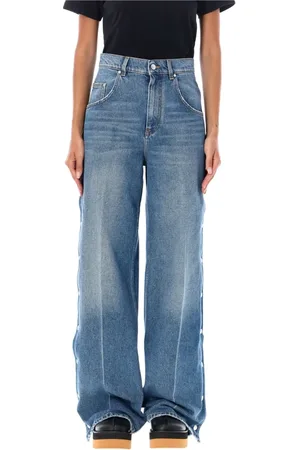 Stella McCartney Jeans, Dame, Blå, W26, Bomuld, Vintage Blå Wide-Leg Jeans
