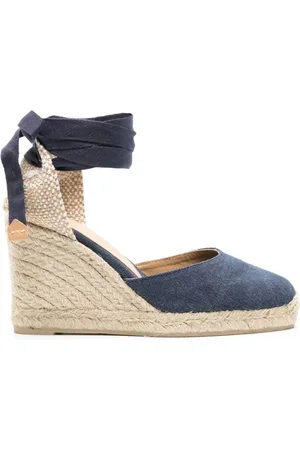 Castaner Sko, Dame, Blå, 40 EU, Lyseblå Espadrilles Sandaler med Kilehæl