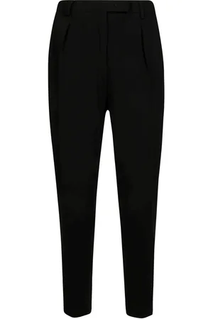 Max Mara Bukser, Dame, Sort, M, Uld, Slim-fit Bukser