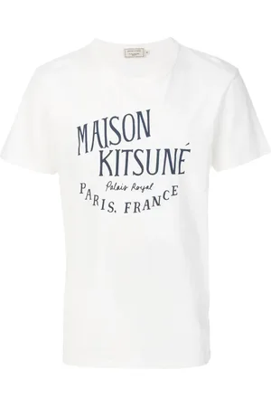 Maison Kitsuné Top, Herre, , 2XL, Bomuld, Logo Print Cotton Tee