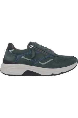 Gabor Sko, Dame, Grøn, 44 EU, Grøn rullende sneaker til kvinder