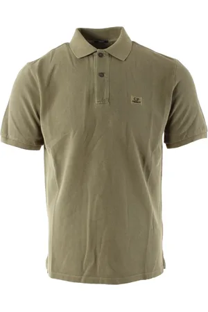 C.P. Company Top, Herre, Grøn, S, Bomuld, Stretch Piquet Slim Polo Shirt