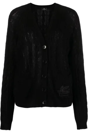 Etro Strik, Dame, Sort, 2XS, Uld, Cardigan