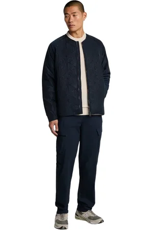 Lyle & Scott Jakke, Herre, Blå, S, Uld, Emblem Quiltet Jakke