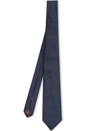 CANALI Tilbehør, Herre, Blå, ONE SIZE, Geometrisk Silketie