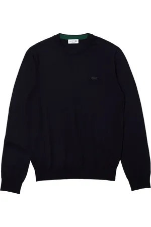 Lacoste Strik, Herre, Blå, L, Uld, Blå Merinould Sweater