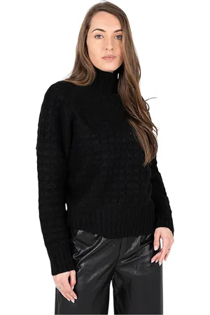 Silvian Heach Strik, Dame, Sort, XS, Uld, Loose Frandz Golf Turtleneck