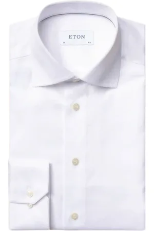 Eton Skjorte, Herre, Hvid, 2XL, Bomuld, Alsidig formel skjorte